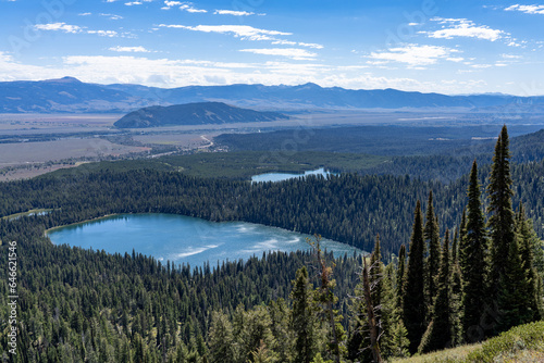View of Bradley Lake and Taggart Lake in Grand Teton National Park © Kyle