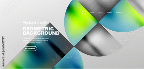 Bright fluid gradient circles abstract background. Business or technology design for wallpaper, banner, background, landing page, wall art, invitation, prints