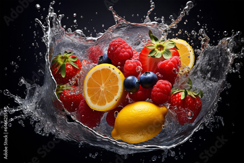 Früchte, Salat, Obst und Wasser © Seegraphie
