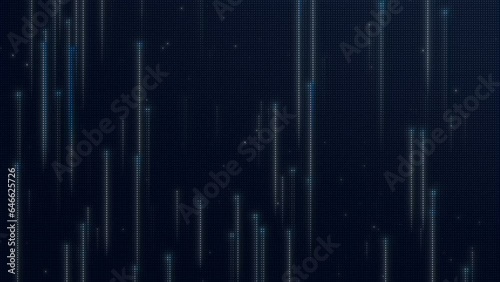 Abstract background business technology Animation wave pattern . Digital dynamic wave of particles. Abstract dark futuristic background.