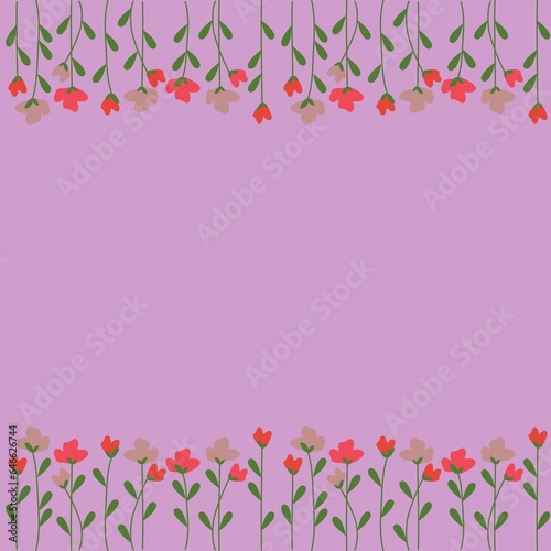 pink flowers frame © Asana