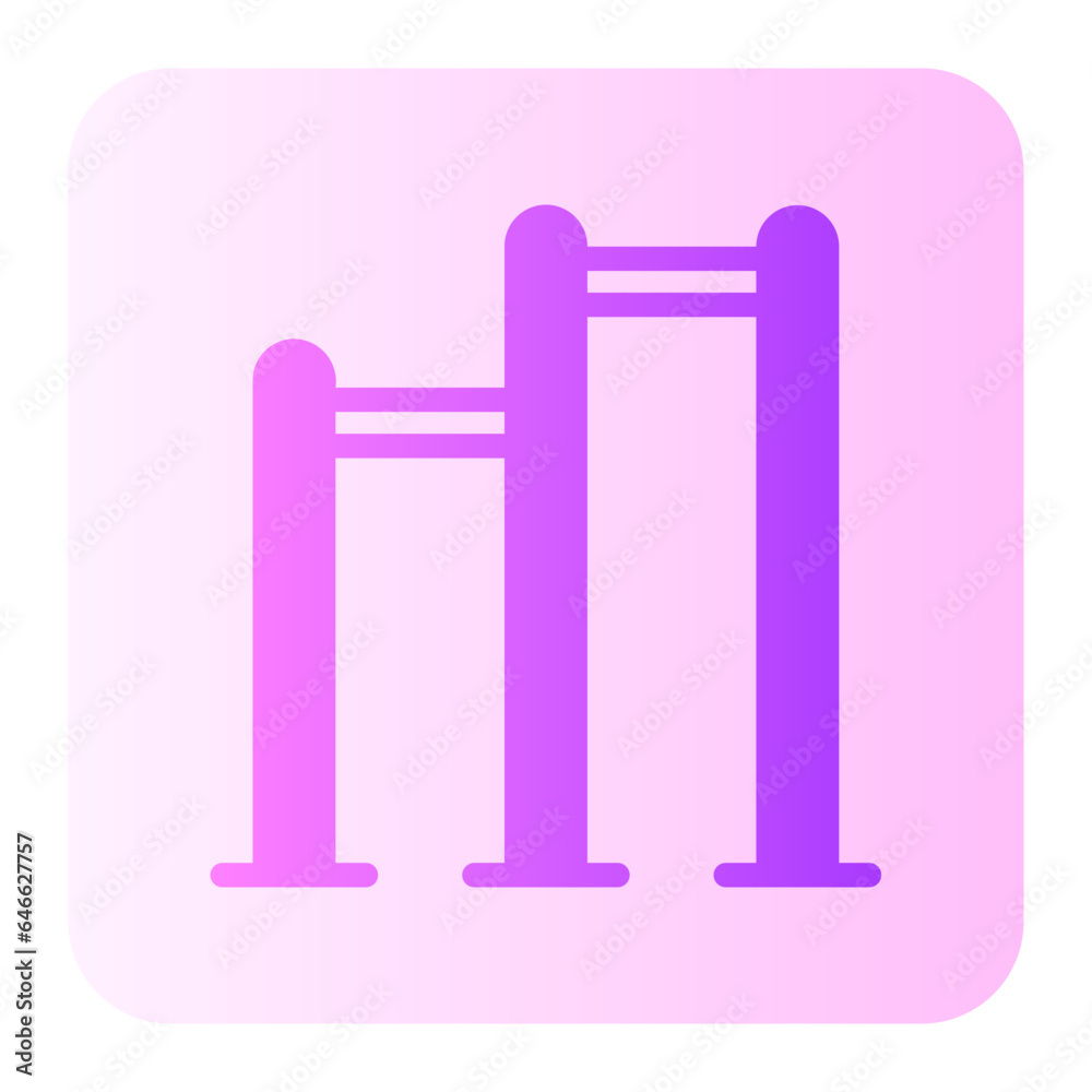 chin up bar gradient icon chin up bar gradient icon