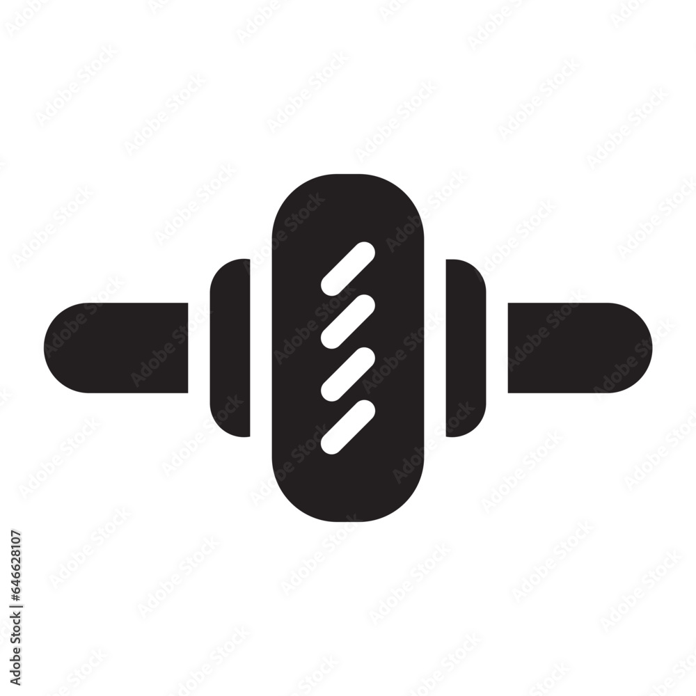 Fototapeta premium roller glyph icon