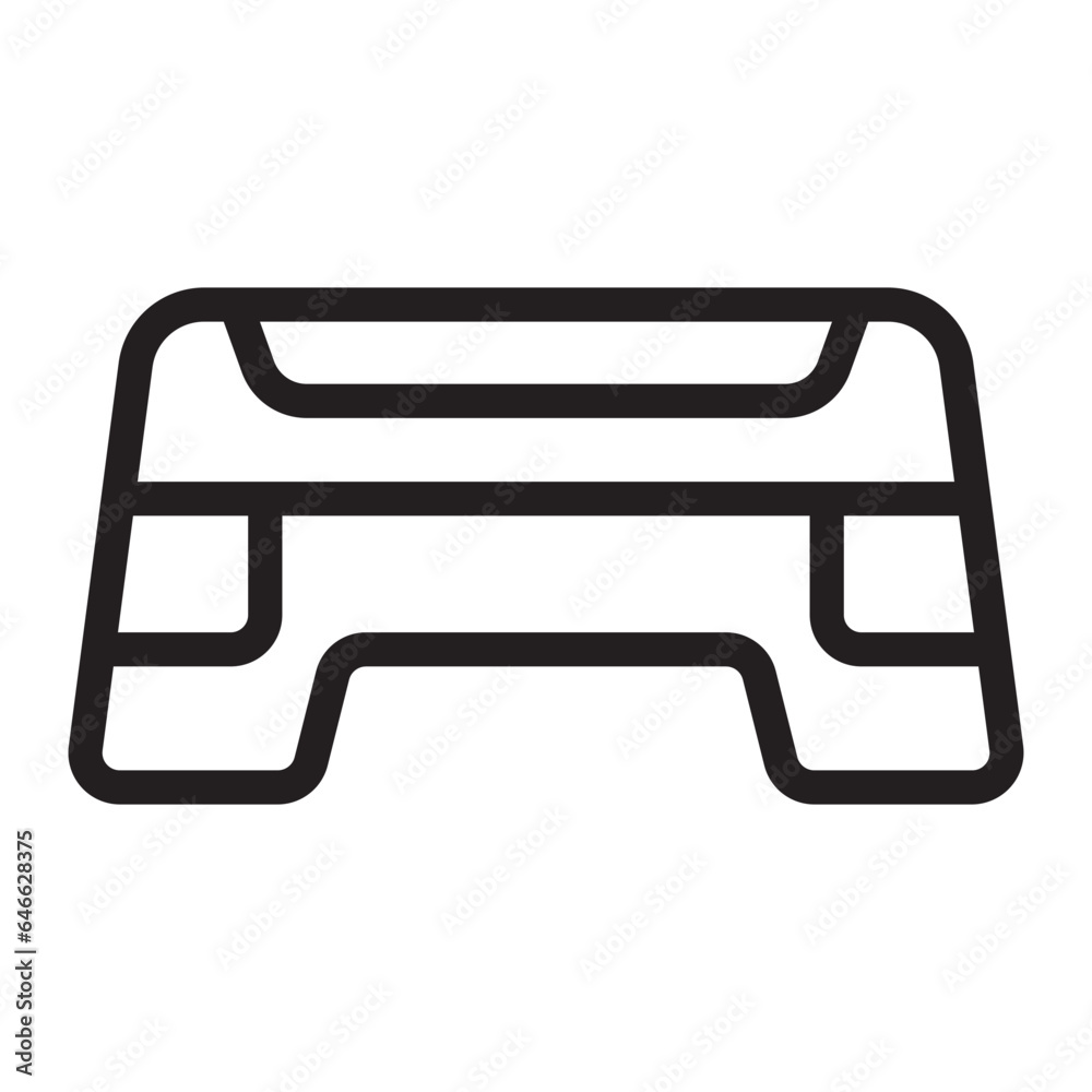 fitness step line icon fitness step line icon