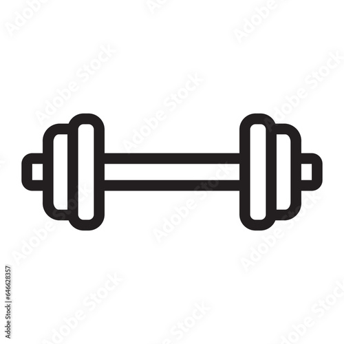 barbell line icon
