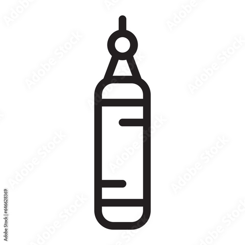 punching bag line icon