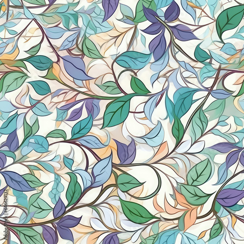 Wallpaper Mural Delicate jasmine vines intertwined with geometric seamless pattern, AI Generated Torontodigital.ca