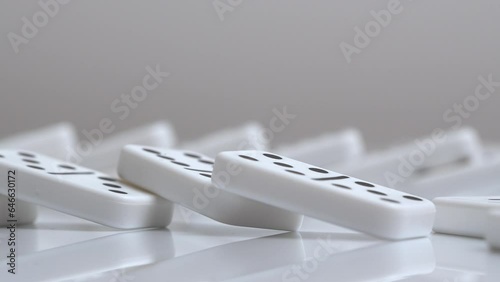 The Domino Effect in a macro shot
