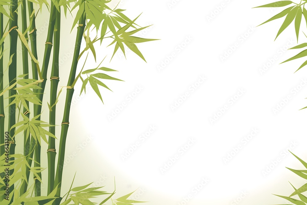 Bamboo with leaves frame background. Bamboo with leaves frame background.