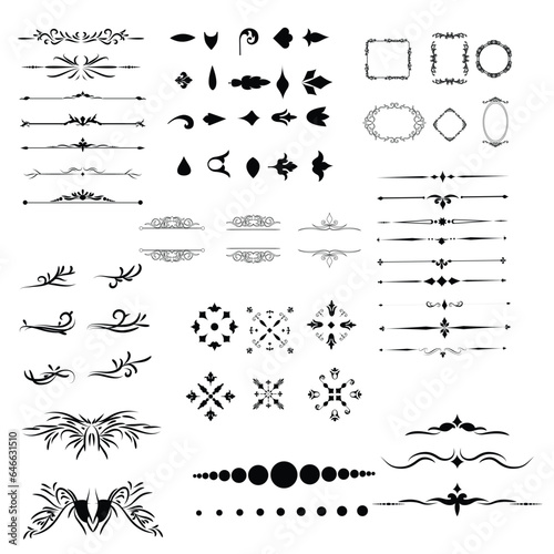 Free vector elegant ornaments set