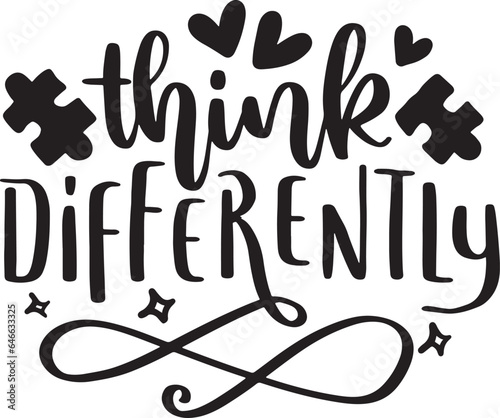 Autism quotes design lettering vector