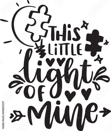 Autism quotes design lettering vector