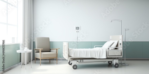 A bed in a hospital