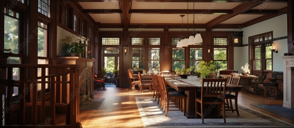 Traditional Craftsman style house interior Traditional Craftsman style house interior