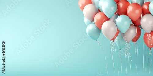 Collection of balloons with copy space background