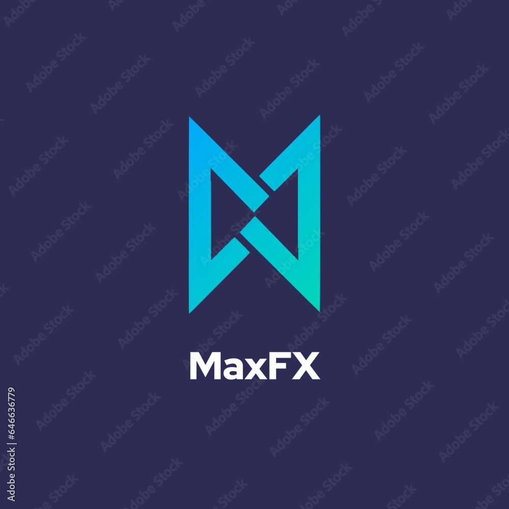 MaxFX - Letter M logo icon design template elements. Initial letter M logo concept vector MaxFX - Letter M logo icon design template elements. Initial letter M logo concept vector
