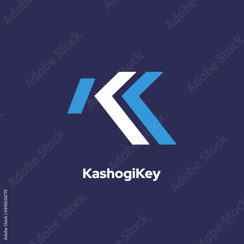 KashigoKey - Initial Letter KK Logo Template vector icon design. Linked Letter K Logo Design