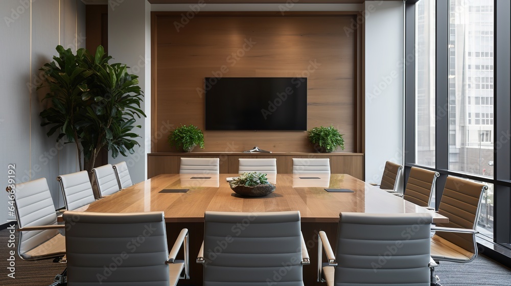 A Corporate Meeting Room Set for a High-Stake Meeting