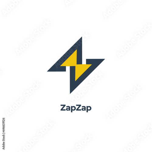 ZapZap - Highlights zap, lightning, electricity, energy, or thunder logo design concepts in a template format.
