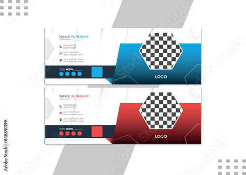 Business Email Signature Design Template Email Signature Design Template Business Email Signature Design Template Modern and minimalist or email footer template. Blue bundle email signature design.	
