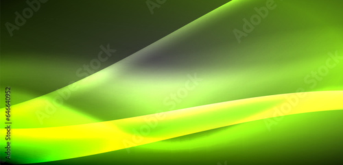 Neon-lit waves surge across background, mesmerizing dance of luminescence and motion. Dynamic backdrop captures essence of energy and modern aesthetics