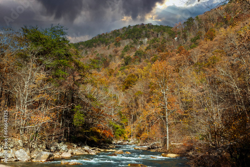 river autumn in the mountains