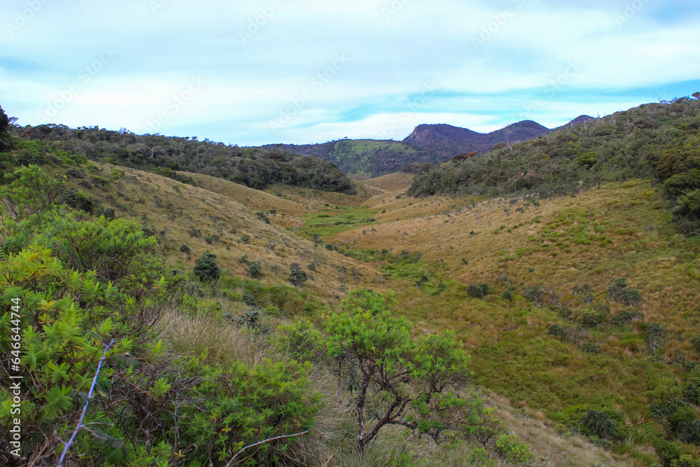 Valley in Horton Plains National Park In Sri Lanka