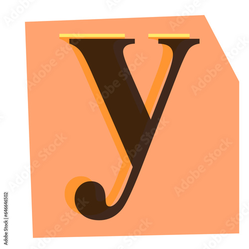 Ransom note Cutout Letter Y