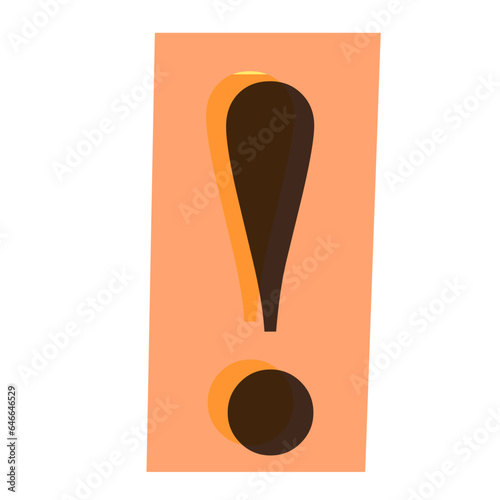 Ransom note Cutout Letter exclamation mark