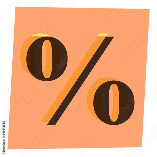 Ransom note Cutout Letter percent