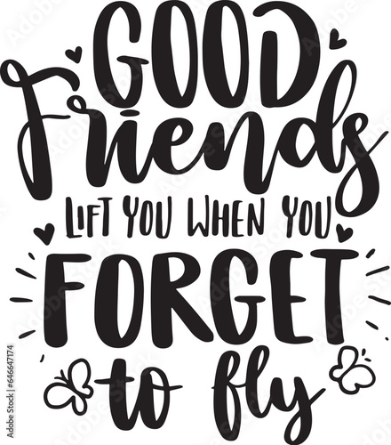 Friendship SVG Design, Besties Friends Quotes, Typography T-Shirt Design Vector, Isolated On White Background