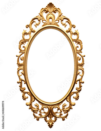 golden antique luxury frame, Vintage golden rectangle frame
