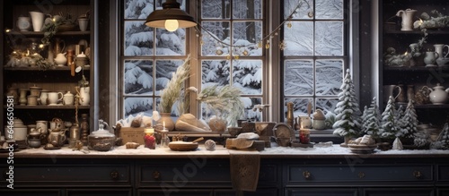 Christmas in the kitchen during winter