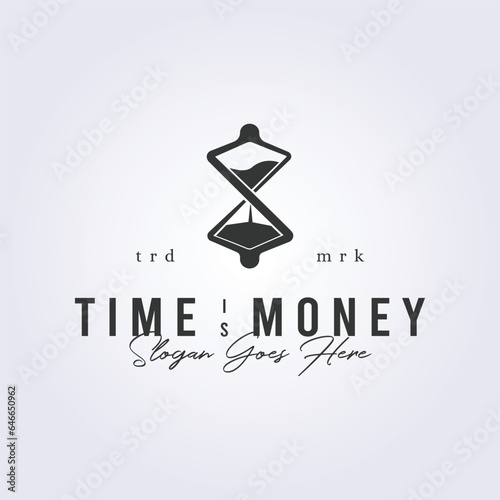 hourglass logo vector design illustration