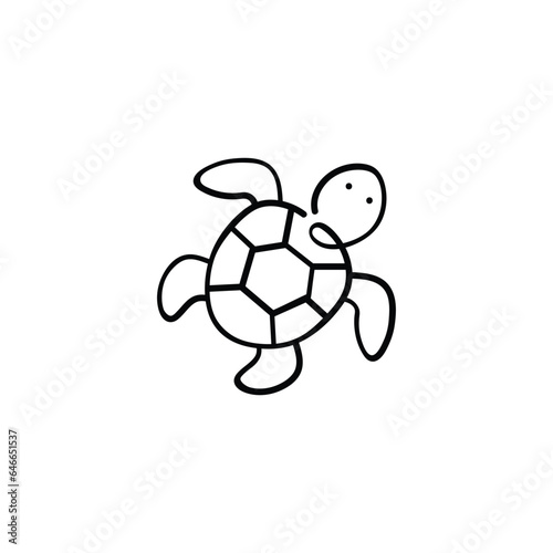 Turtle Line Style Icon Design