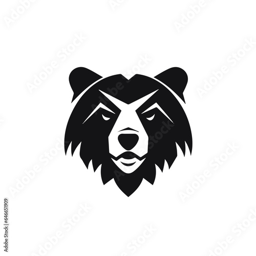 bear head icon illustration