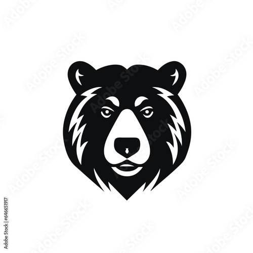 bear head icon illustration