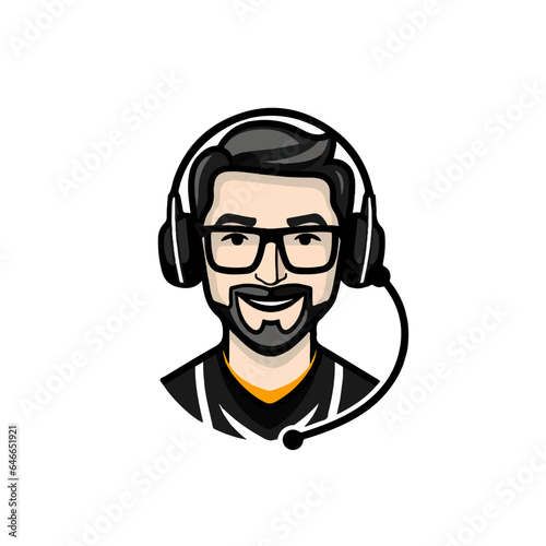 customer service icon, vector