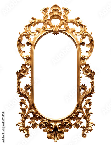 golden antique luxury frame, Vintage golden rectangle frame