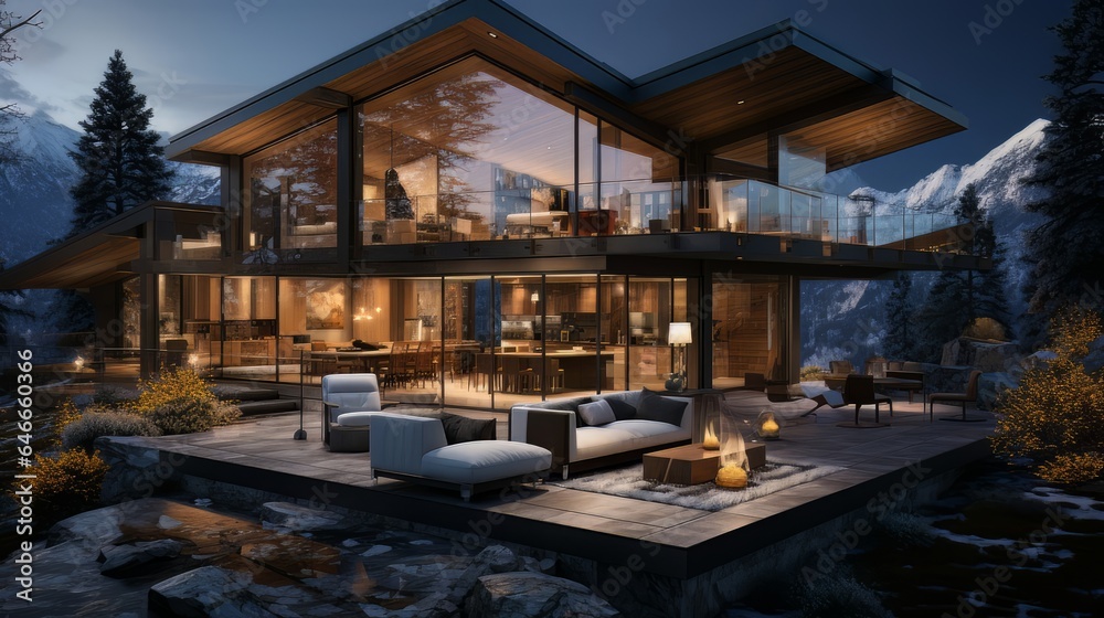 Fototapeta premium house in the mountains