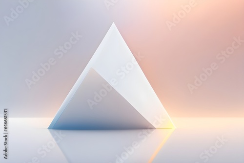 Luxury modern abstract white background with triangles, for web design, banner, wallpaper template and etc. Generative AI