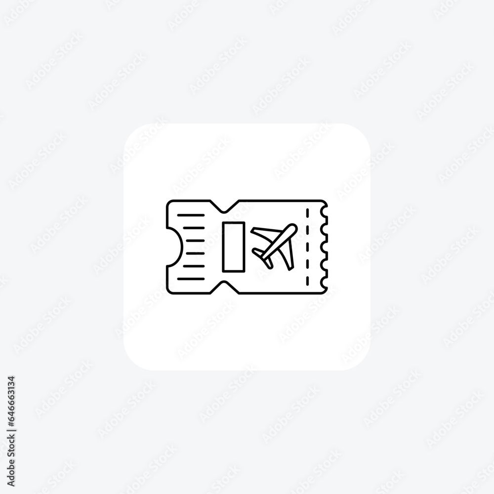Boarding Pass Line Icon Travel And Tour Icon, Tourism Icon, Exploring World Icons Boarding Pass Line Icon Travel And Tour Icon, Tourism Icon, Exploring World Icons