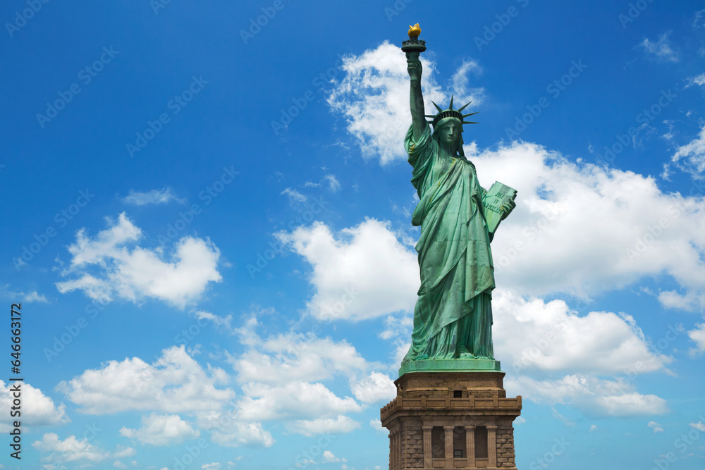 Fototapeta premium Statue of Liberty and New York City Skyline 