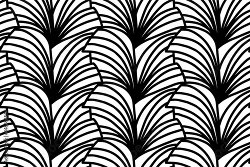 Line handdrawn doodle abstract seamless pattern background