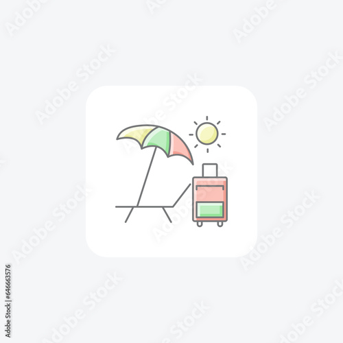 Vacation Packages Awesome Outline Icon Travel And Tour Icon, Tourism Icon, Exploring World Icons