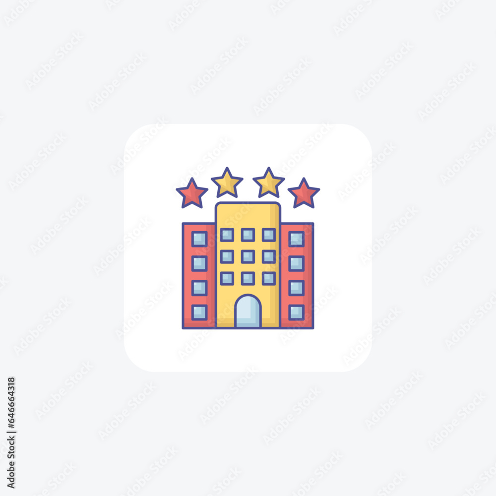 Fototapeta premium Travel Reviews Outline Fill Icon Travel And Tour Icon, Tourism Icon, Exploring World Icons