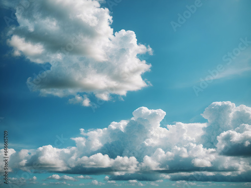 Azure Beauty: Puffy Cloudscape