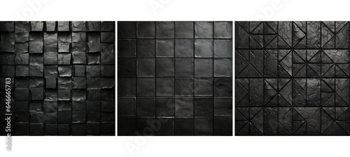 Panel kuchenny z motywem floor black ceramic tile background texture illustration wallpaper wall, surface interior, stone design floor black ceramic tile background texture
