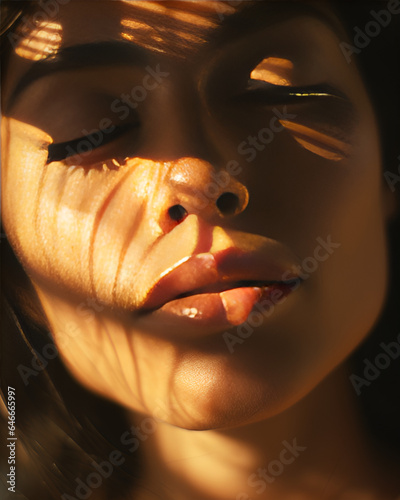 portrait of a woman with a mask, beautiful young woman, in the style of candid, mooncore, wabi-sabi, beautifu