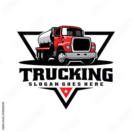 tanker truck illustration logo vector